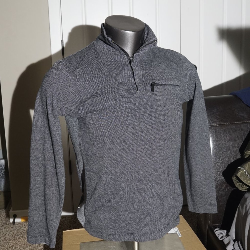 Kenneth Cole Reaction 1/4 Pullover Sweater Gray S